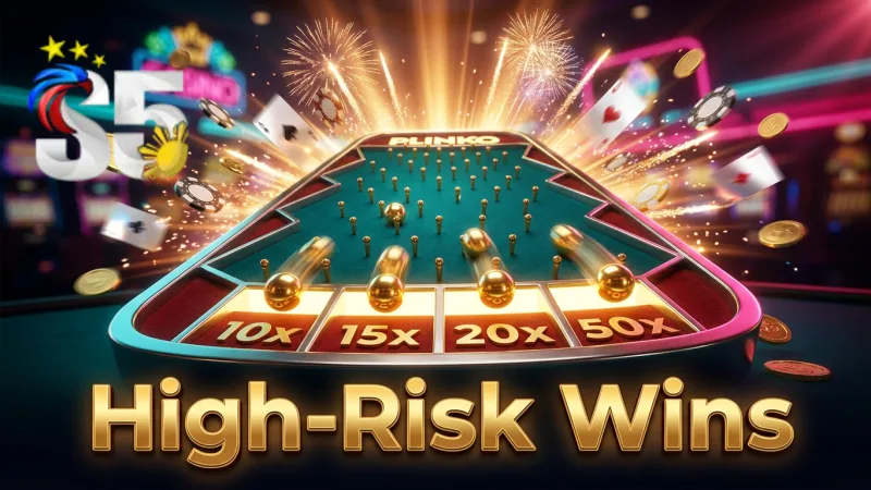 High-risk Plinko ball drops offer potential for bigger wins.