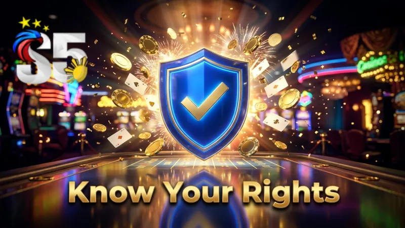 Players' data privacy rights are protected under s5casino's policy.